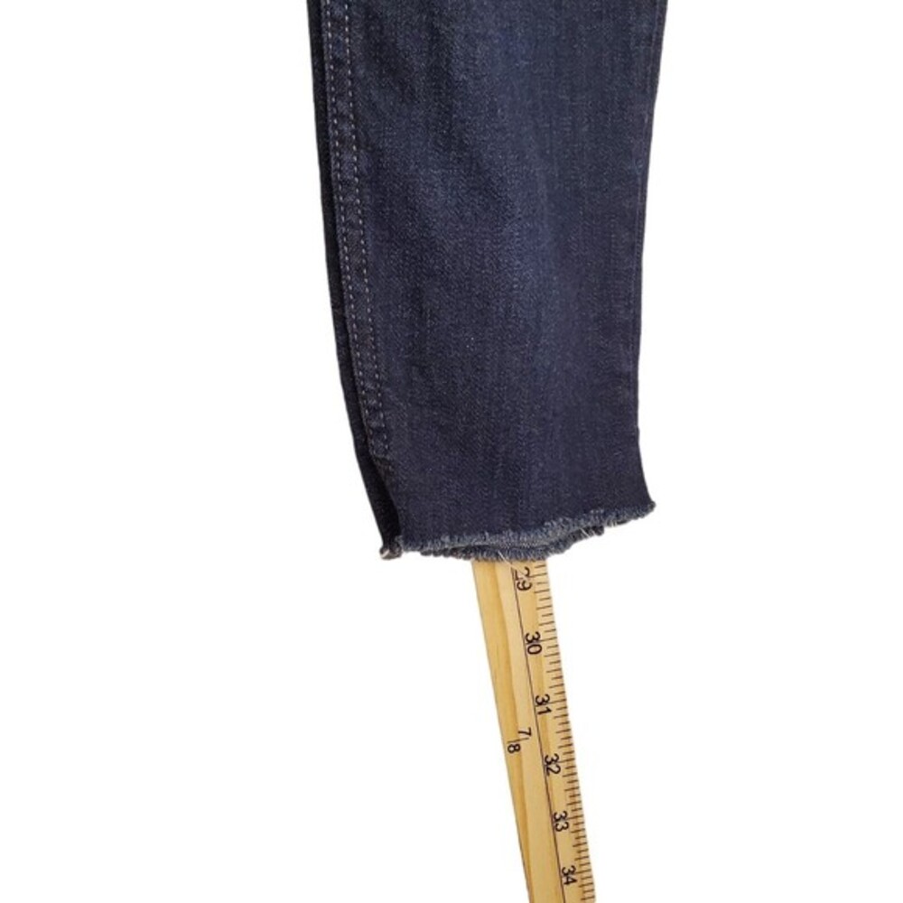 Maurices 29 Skinny‎ Ankle Raw Hem Fringe Dark Wash Stretch Denim Jeans - Picture 4 of 11